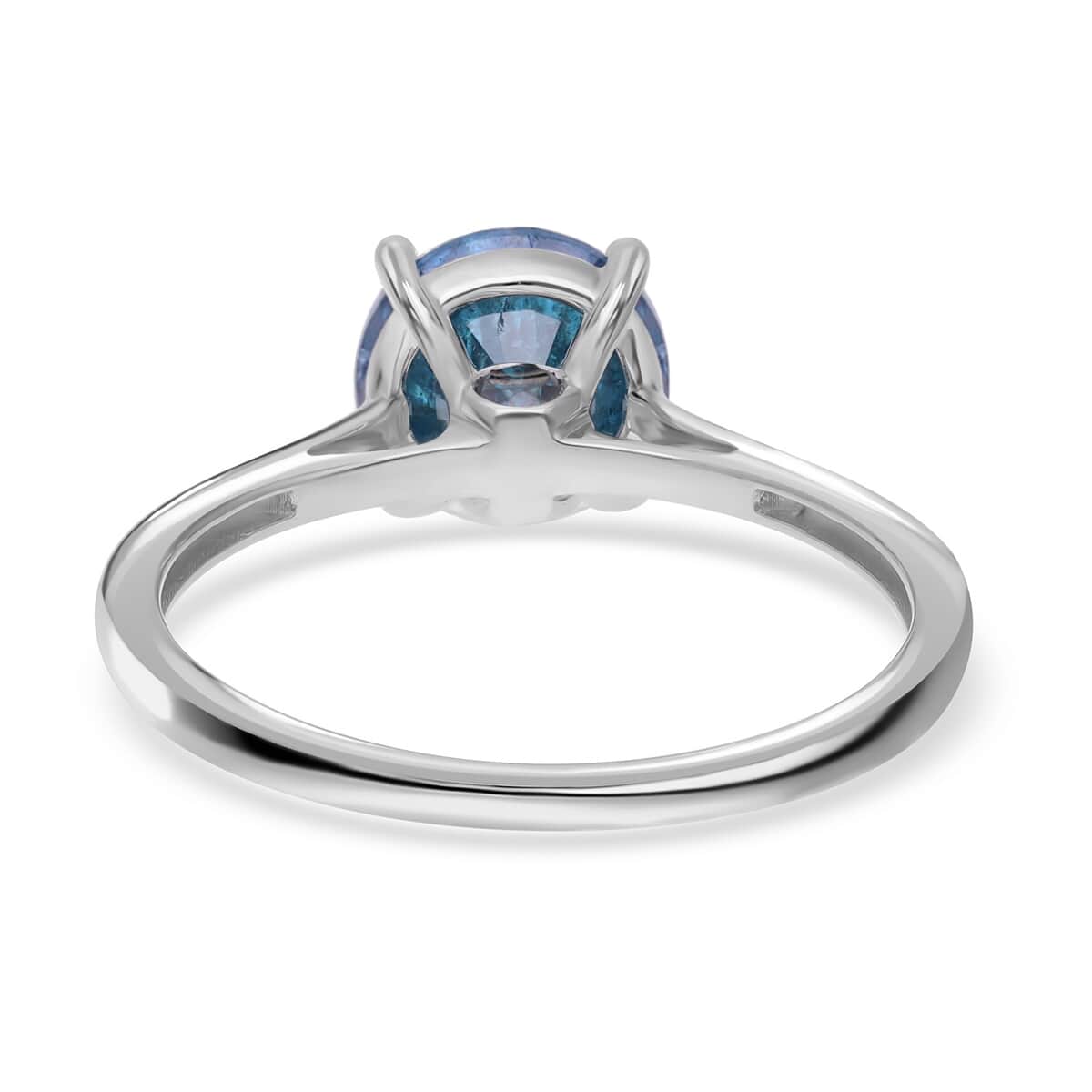 SGL Certified 10K White Gold Blue Diamond Ring 2.25 ctw image number 4