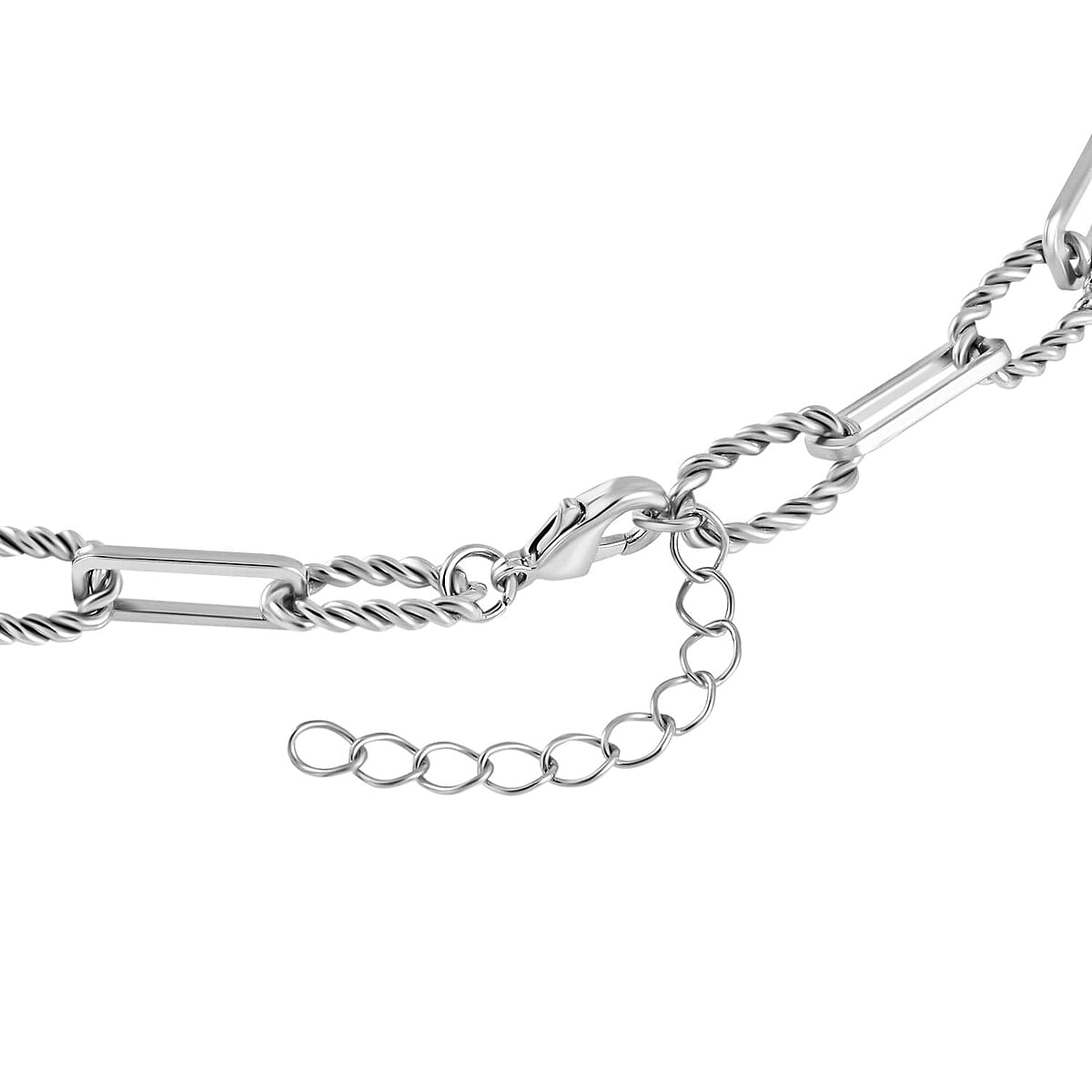 Austrian Crystal Butterfly Pendant Necklace 20-22 Inches in Silvertone image number 3