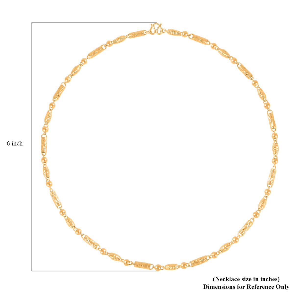 24K Yellow Gold Electroform 4 mm Round Barrel Chain Necklace 18 Inches 11.60 Grams image number 3