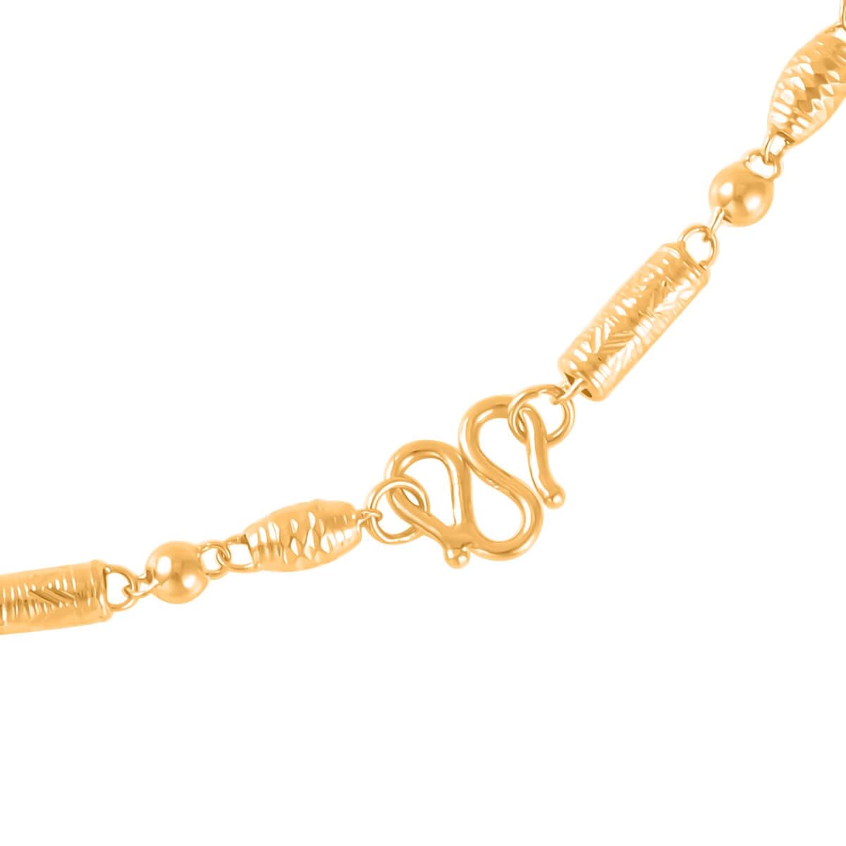 24K Yellow Gold Electroform 5.5mm Round Barrel Chain Necklace 18 Inches 15 Grams image number 2