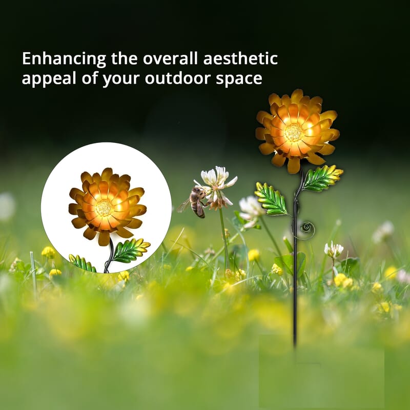 Green and Orange Flower Pattern Outdoor Garden Decoration