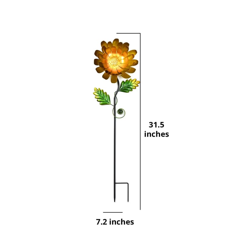 Green and Orange Flower Pattern Outdoor Garden Decoration