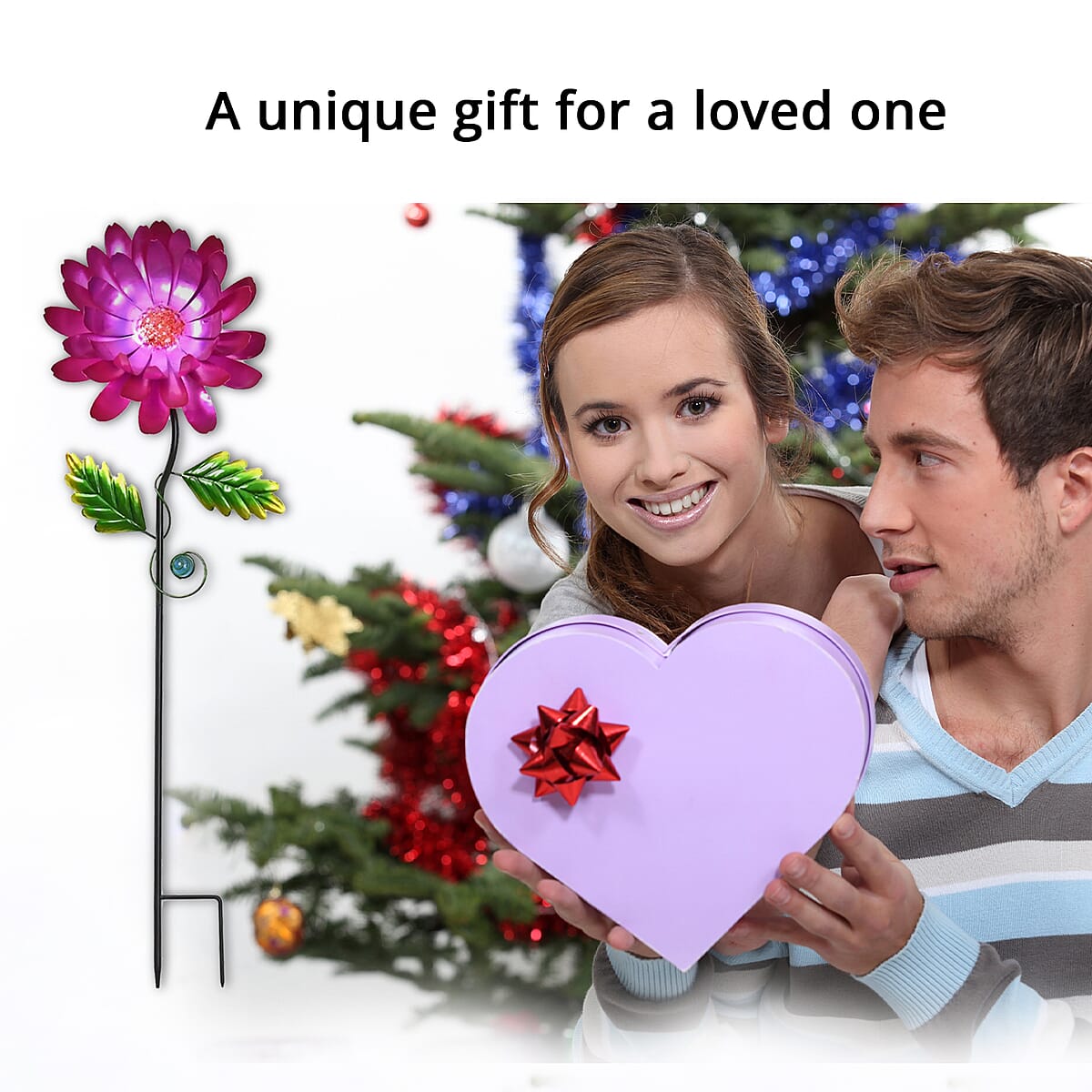 Green and Purple Flower Pattern Outdoor Garden Decoration image number 4