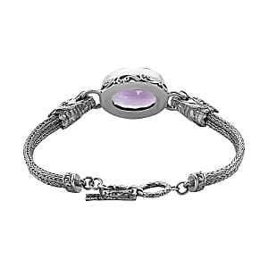 Rose De France Amethyst 25.00 ctw Bracelet in Sterling Silver (7.5 In) (26 g)