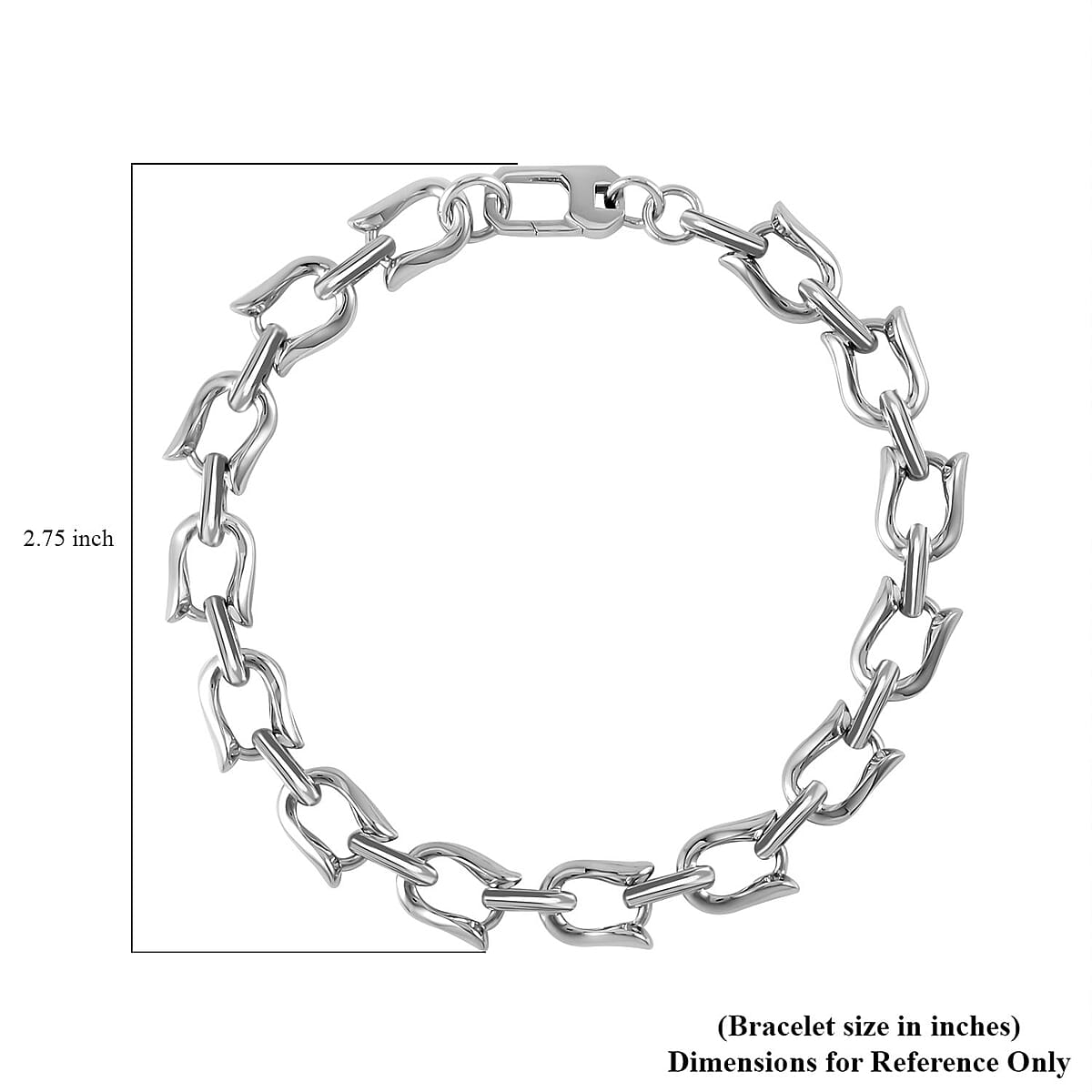950 Platinum U-Shape Link Bracelet (8.00 In) 22.45 Grams image number 3