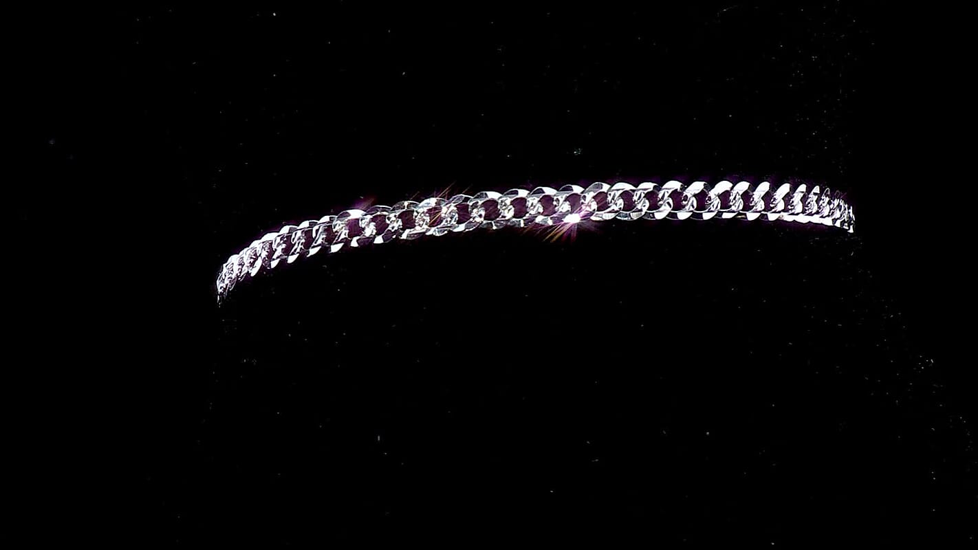 950 Platinum 4.4mm Men's Link chain Bracelet (8.00 In) 9.55 Grams