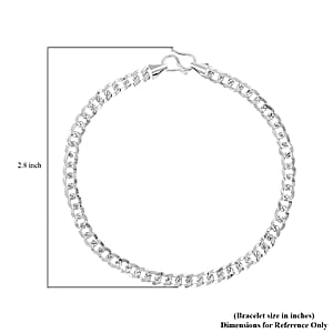 950 Platinum 4.4mm Men's Link chain Bracelet (8.00 In) 9.55 Grams