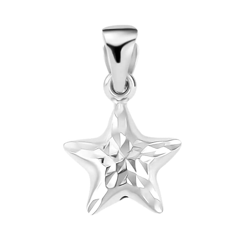 950 Platinum Electroform Star Pendant, 950 Platinum Pendant, Electroform Pendant, Diamond Cut Pendant, Gifts For Her 1 Grams