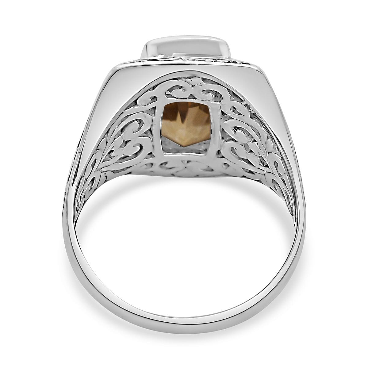 Brazilian Citrine 9.50 ctw Ring in Sterling Silver (Size 5.5)