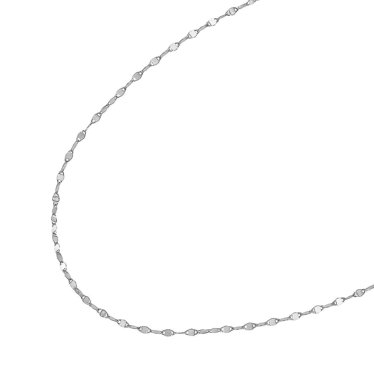 Rhapsody Mirror-finish Twist Link Chain Necklace in 950 Platinum 3 Grams 22 Inches