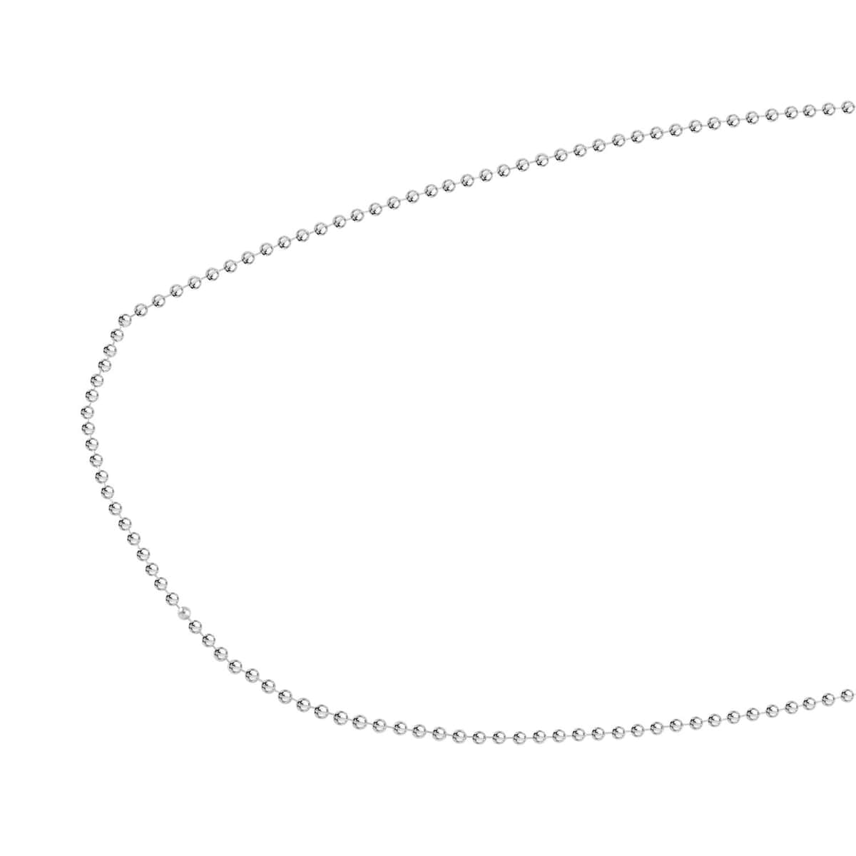 Buy 950 Platinum Electroform Beaded Link Chain Necklace 20 Inches 4.35 ...