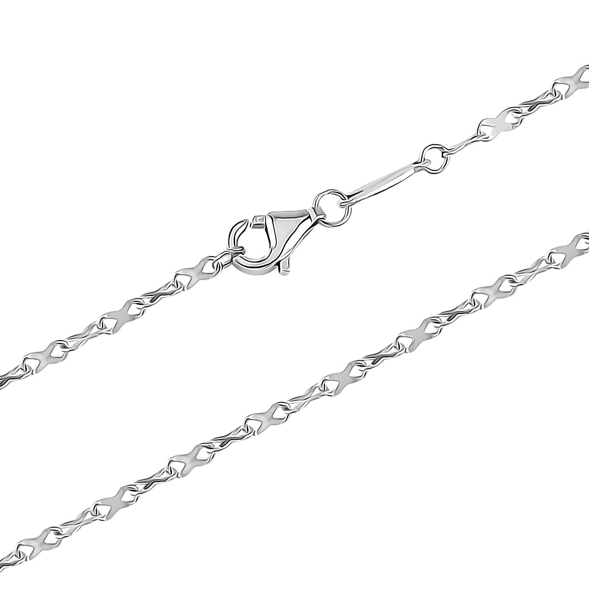 950 Platinum Link Chain Necklace 20 Inches 4 Grams image number 2