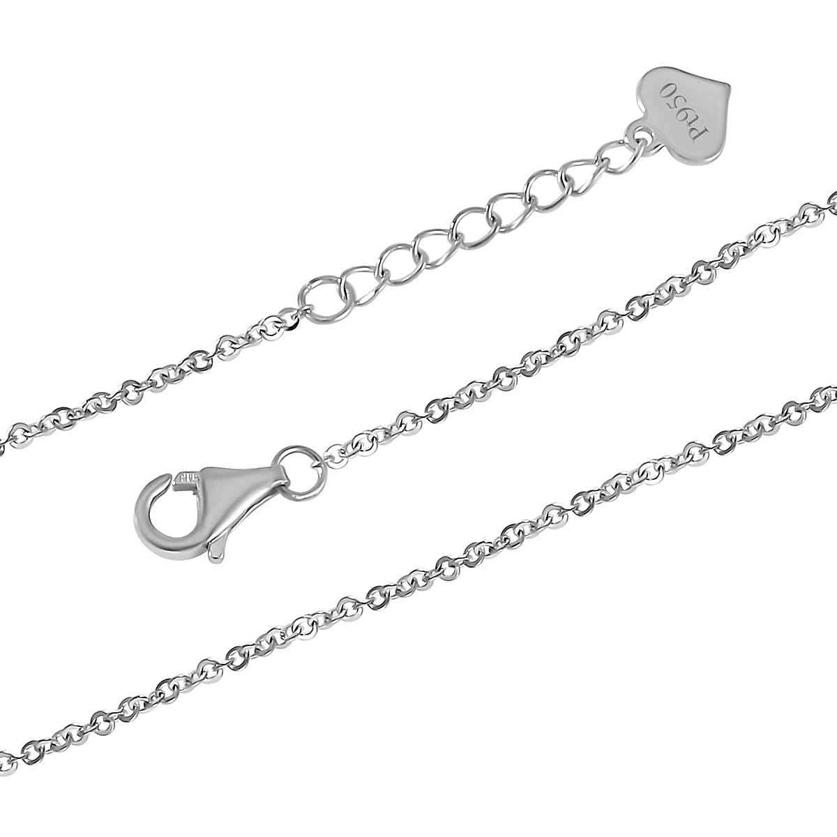950 Platinum Star and Butterfly Necklace 20-22 Inches with Lobster Lock 6.20 Grams image number 2