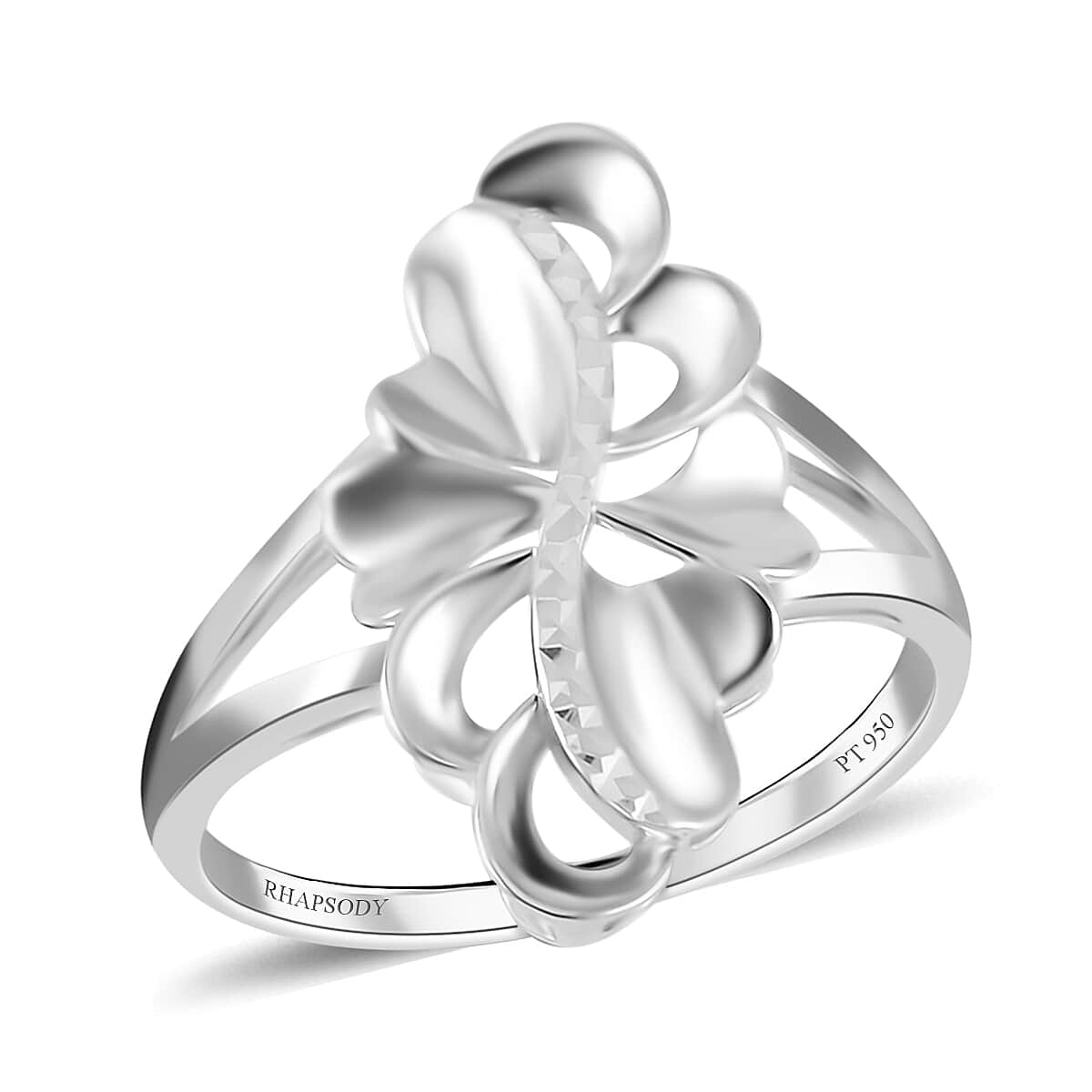 950 Platinum Flower of Spirits Ring (Size 8.0) 5.60 Grams image number 0