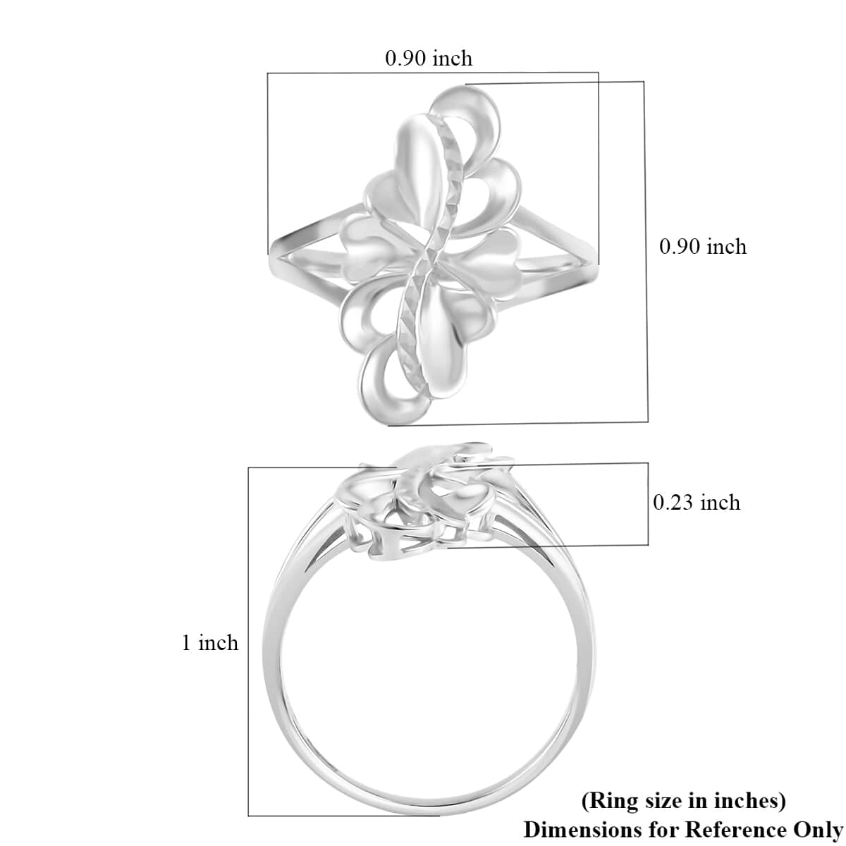 950 Platinum Flower of Spirits Ring (Size 8.0) 5.60 Grams image number 5