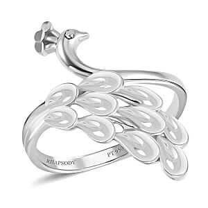 950 Platinum Peacock Ring (Size 7.0) 4 Grams