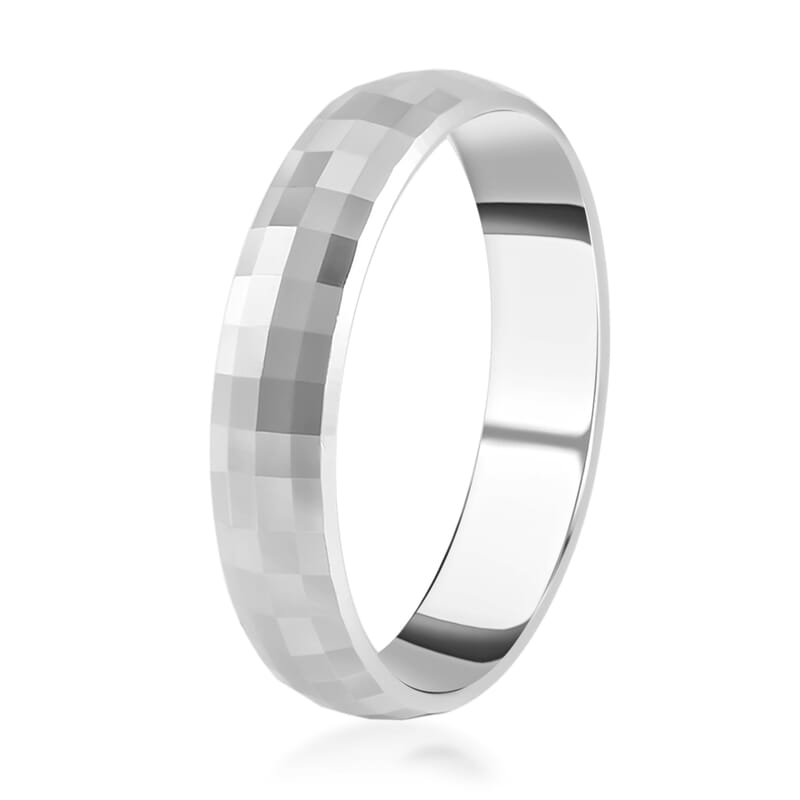 950 Platinum Linear Textured Band Ring (Size 10.0) 5.70 Grams