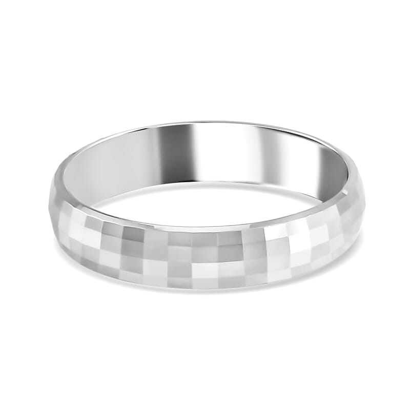 950 Platinum Linear Textured Band Ring (Size 10.0) 5.70 Grams