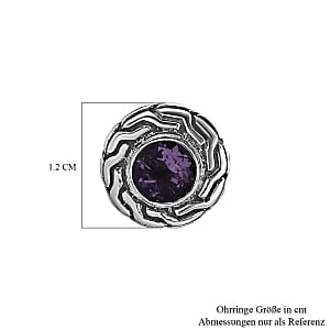 Rose de France Amethyst 1.70 ctw Earrings in Sterling Silver