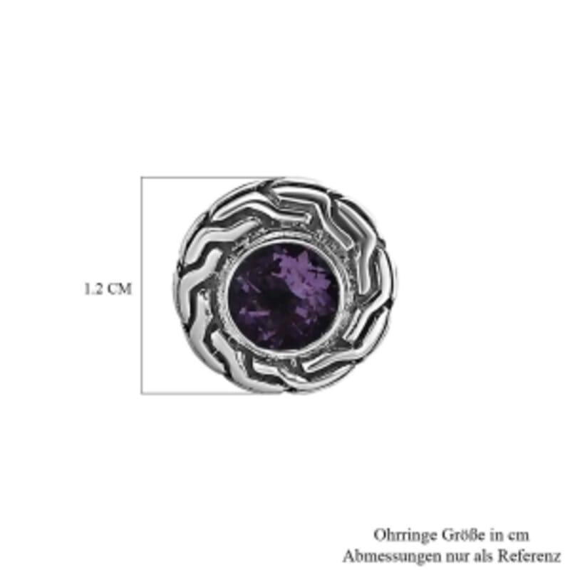 Rose de France Amethyst 1.70 ctw Earrings in Sterling Silver