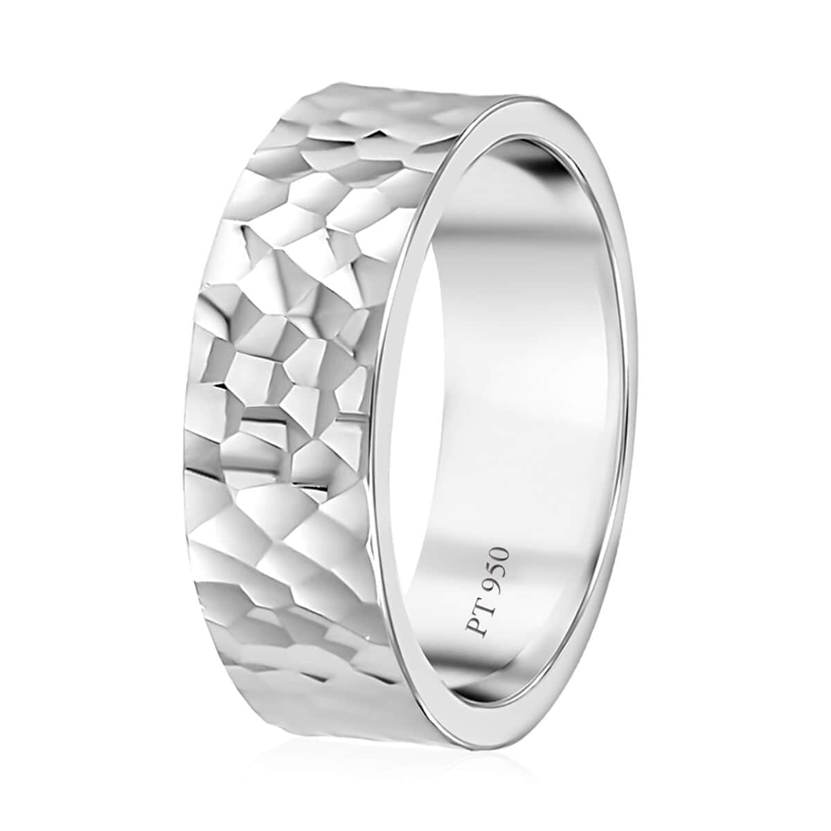 950 Platinum Hammer Texture Band Ring (Size 10.0) (9.90 g) image number 3
