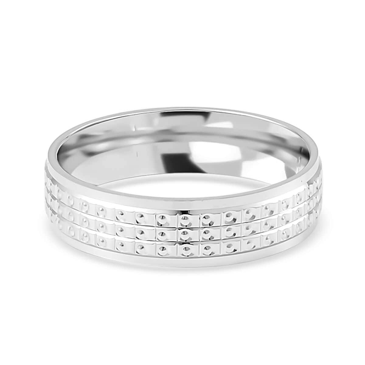 950 Platinum Textured Band Ring (Size 10.0) 6 Grams (Del. in 7-10 Days) image number 4