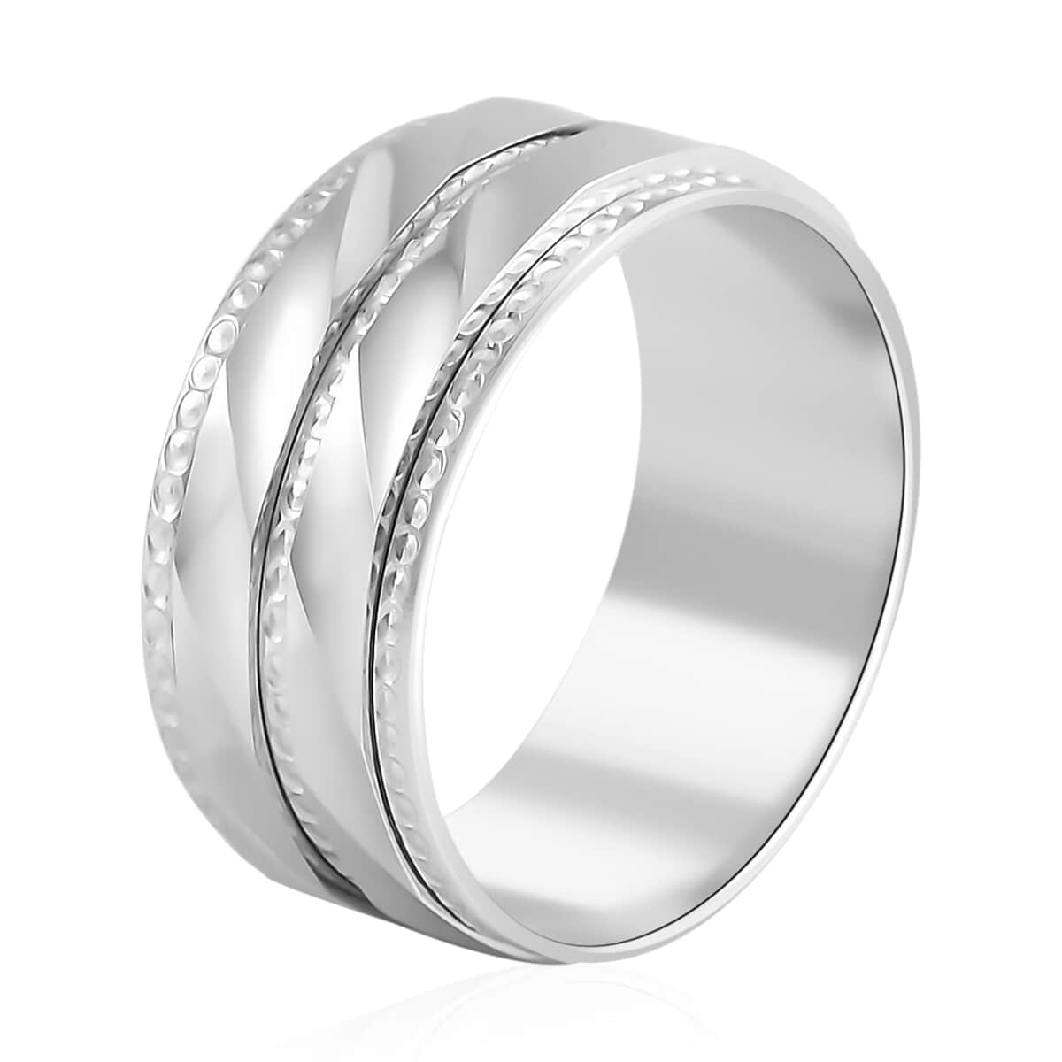 950 Platinum Double Wide Band Ring (Size 8.0) (8.80 g) image number 3