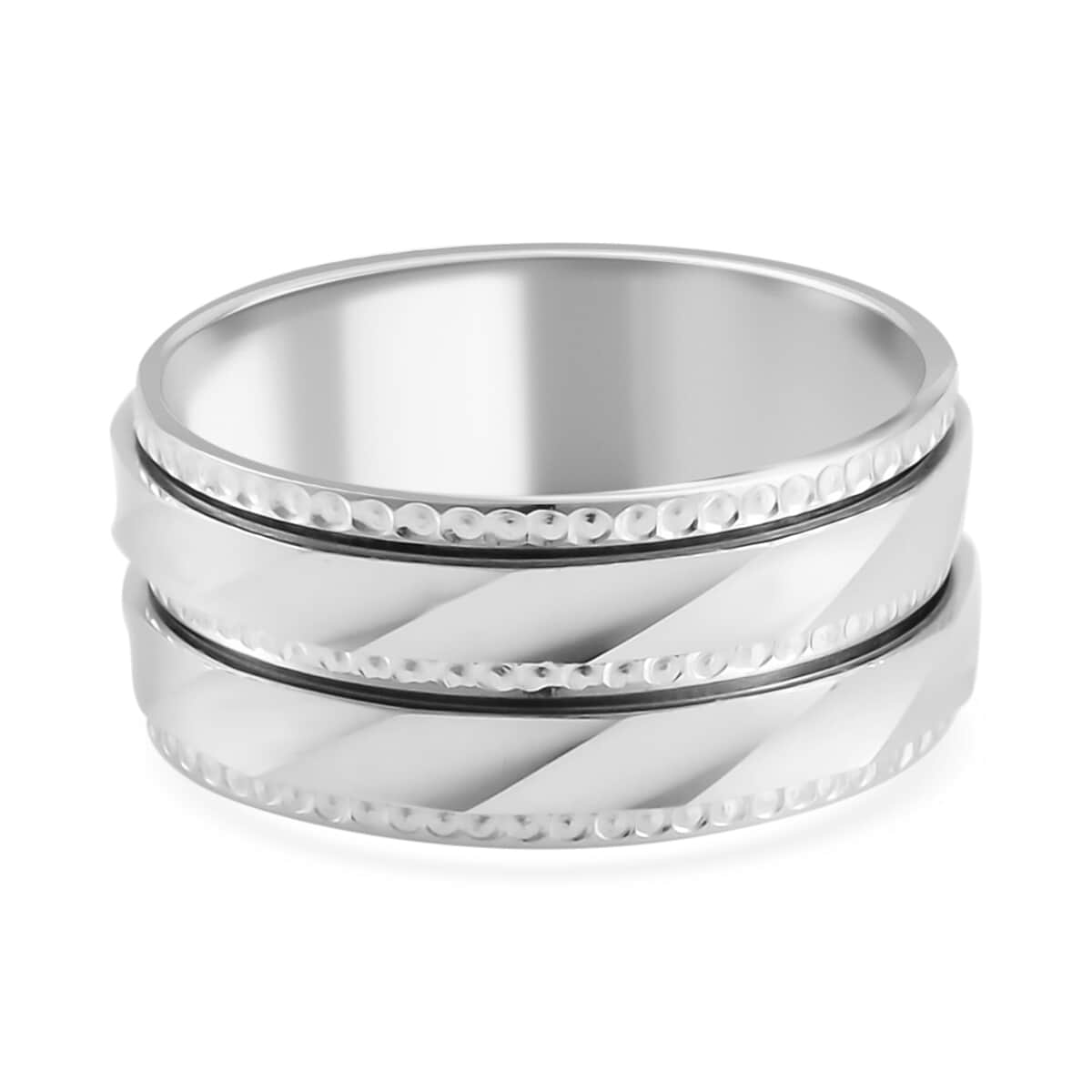 950 Platinum Double Wide Band Ring (Size 8.0) (8.80 g) image number 4