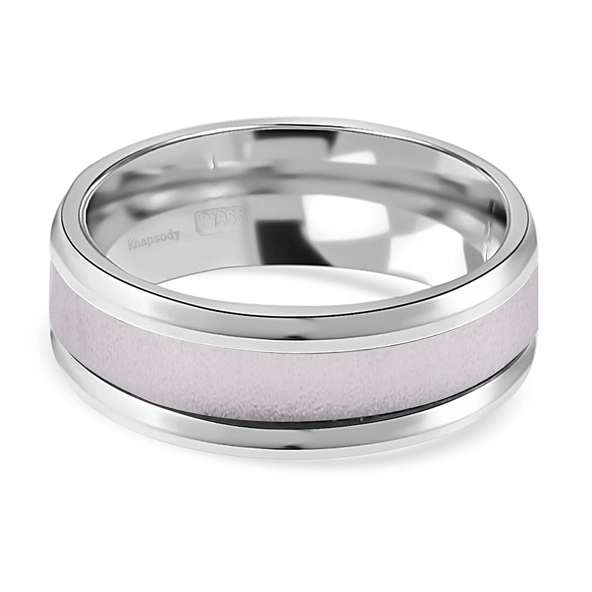 950 Platinum Textured Band Ring (Size 10.0) 5.85 Grams image number 4