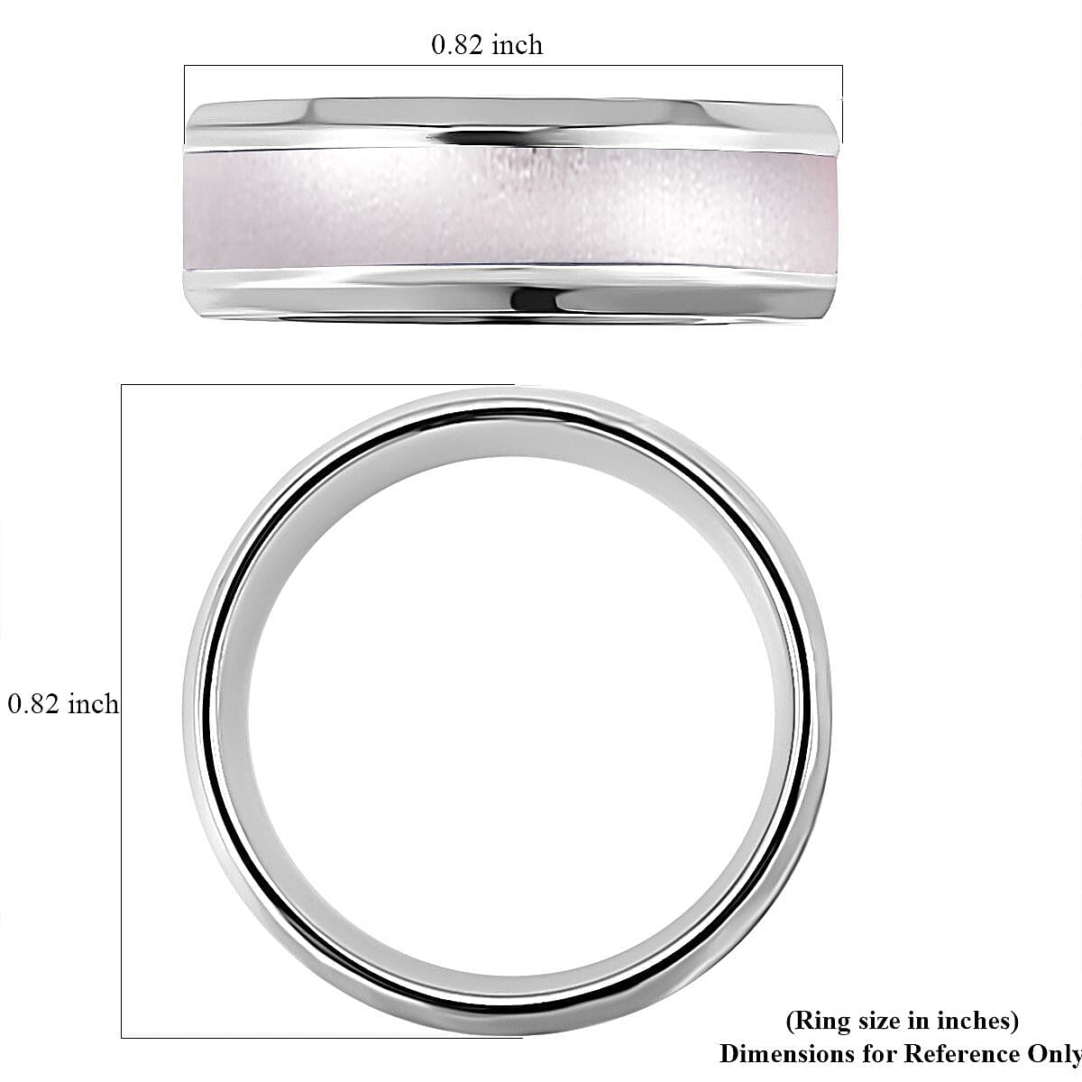 950 Platinum Textured Band Ring (Size 10.0) 5.85 Grams image number 5