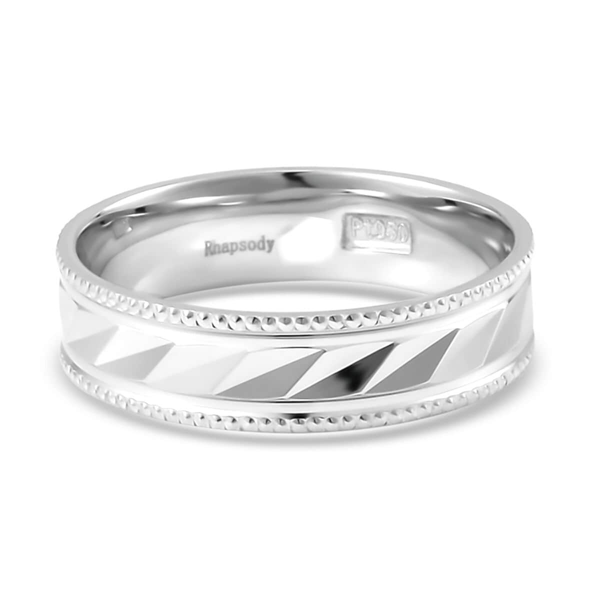 950 Platinum Textured Band Ring (Size 8.0) 5.90 Grams image number 3