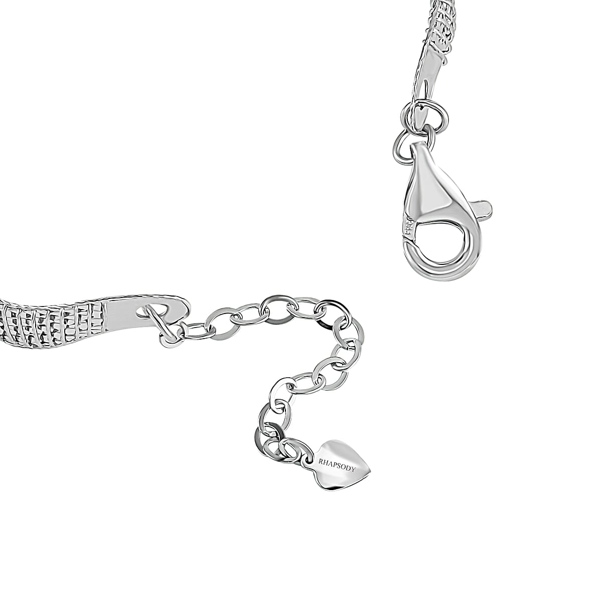 950 Platinum Electroform Diamond-Cut Wishbone Band Bangle Bracelet (6.50-8.00In) 14.29 Grams image number 3