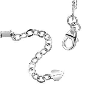 950 Platinum Diamond Cut Textured Bangle Bracelet (Size 7.50) 11.90 Grams