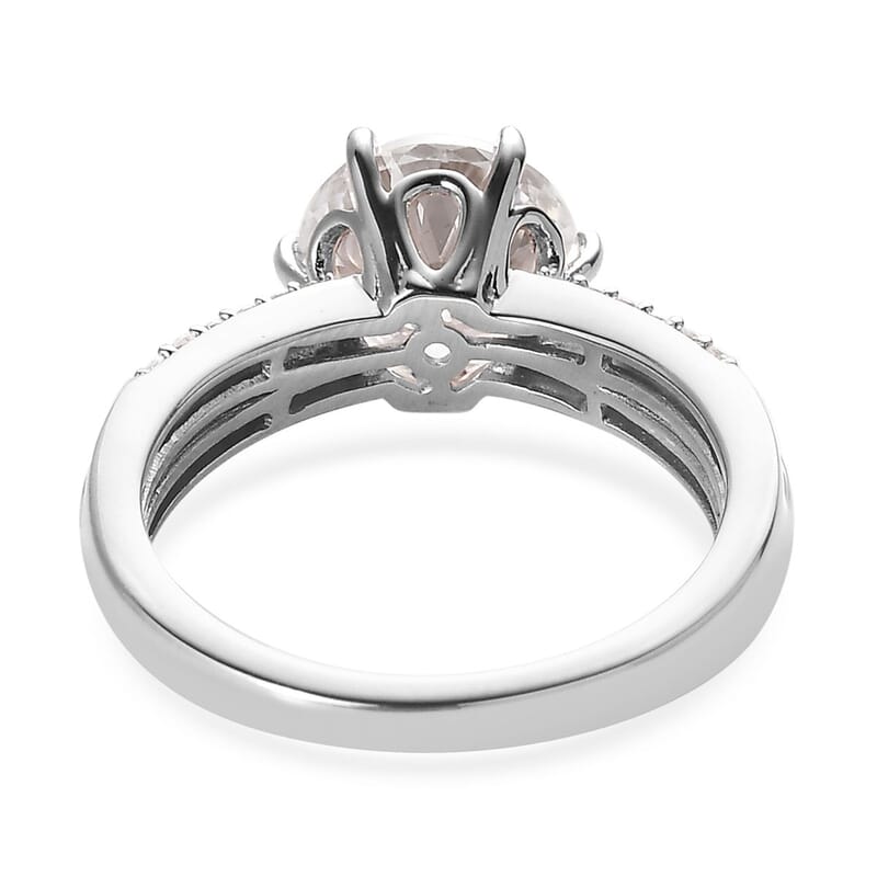 Moissanite Ring in Platinum Over Sterling Silver (Size 10.0) 2.75 ctw
