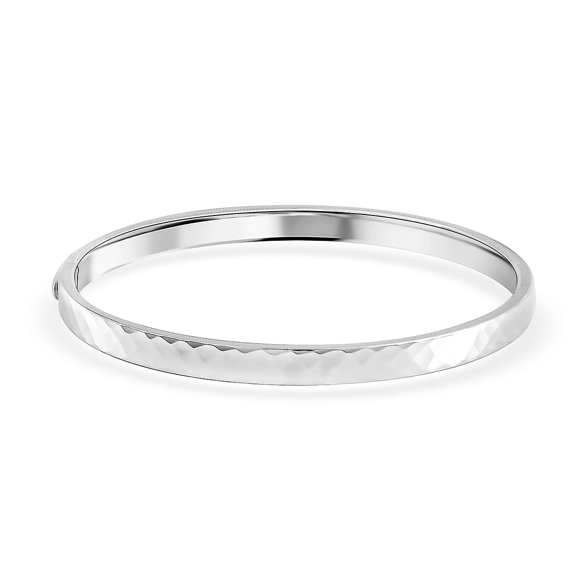 950 Platinum Diamond Cut Bangle Bracelet (6.50 In) (22.70 g) image number 0