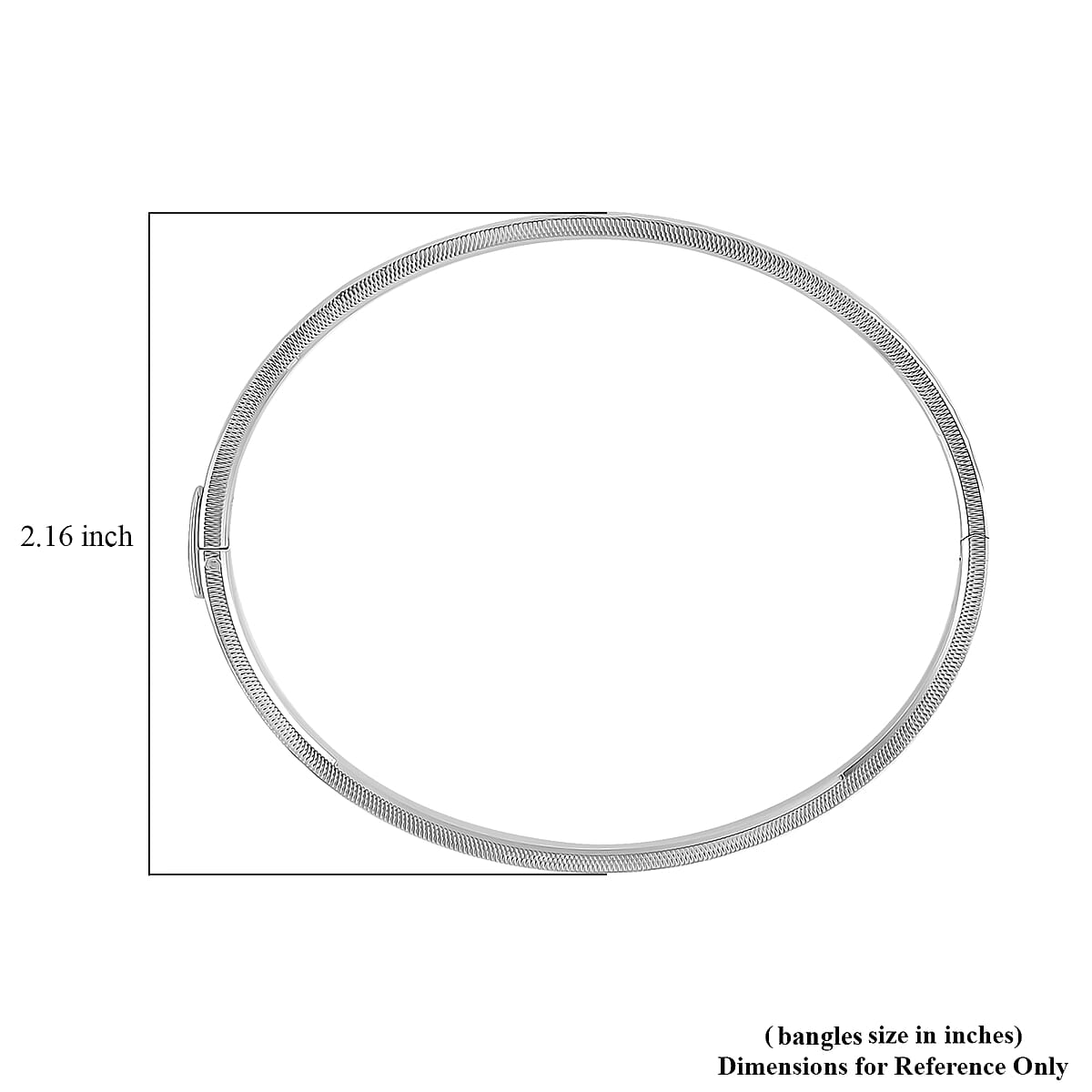 950 Platinum Diamond Cut Bangle Bracelet (6.50 In) (22.70 g) image number 4