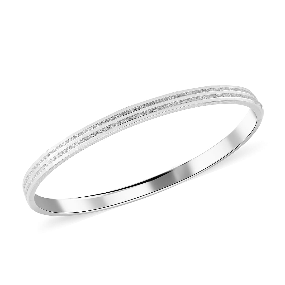 950 Platinum Textured Bangle Bracelet (Size 7.50) 24.70 Grams image number 2