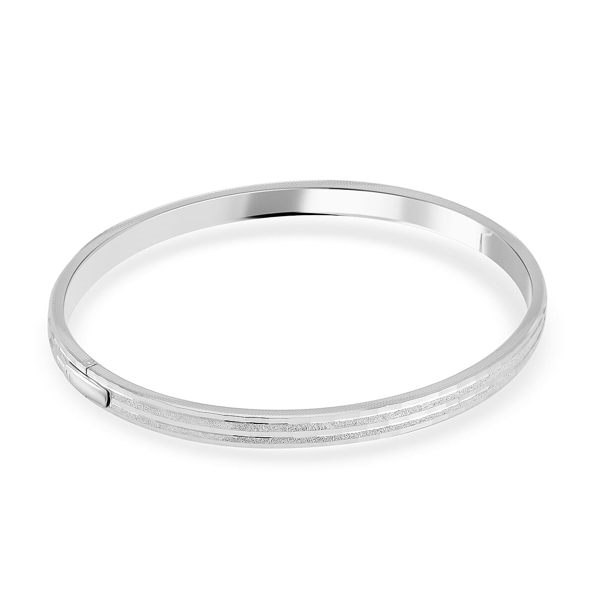 950 Platinum Textured Bangle Bracelet (Size 7.50) 24.70 Grams image number 3