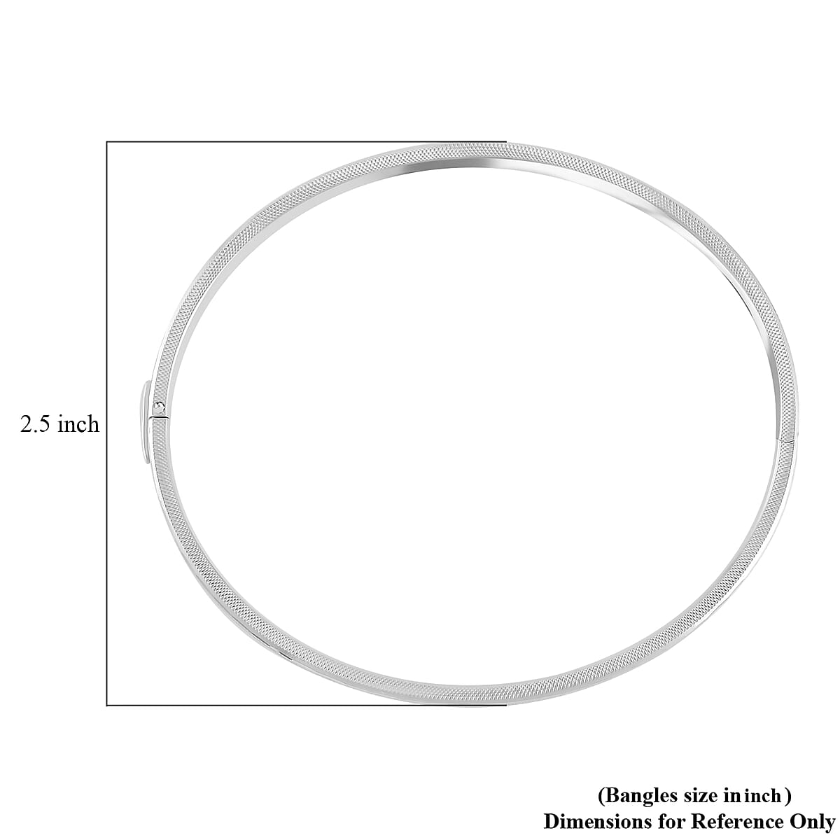 950 Platinum Textured Bangle Bracelet (Size 7.50) 24.70 Grams image number 4