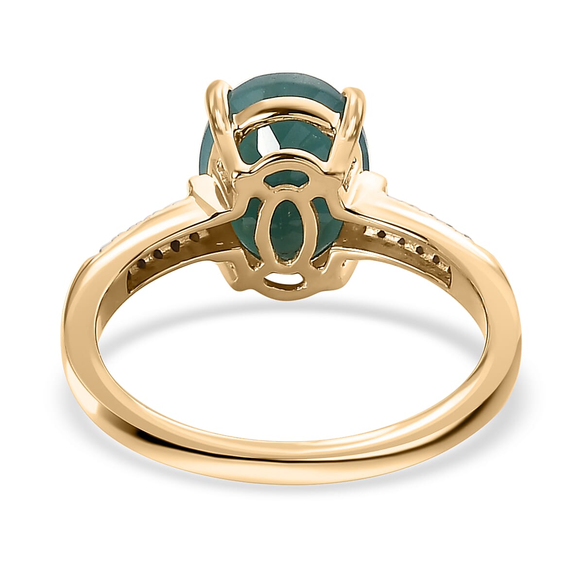 Luxoro 10K Yellow Gold AAA Grandidierite and Diamond Ring (Size 7.0) 3.00 ctw image number 4