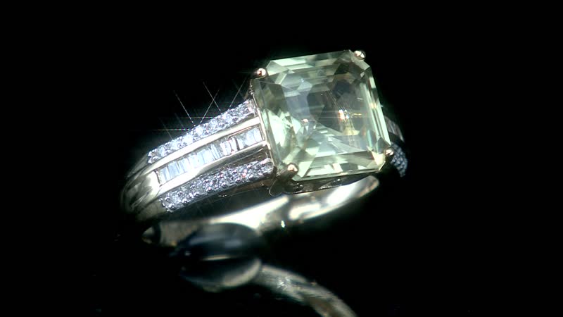 Iliana 18K Yellow Gold AAA Turkizite and G-H SI Diamond Ring 4.25 Grams 4.35 ctw