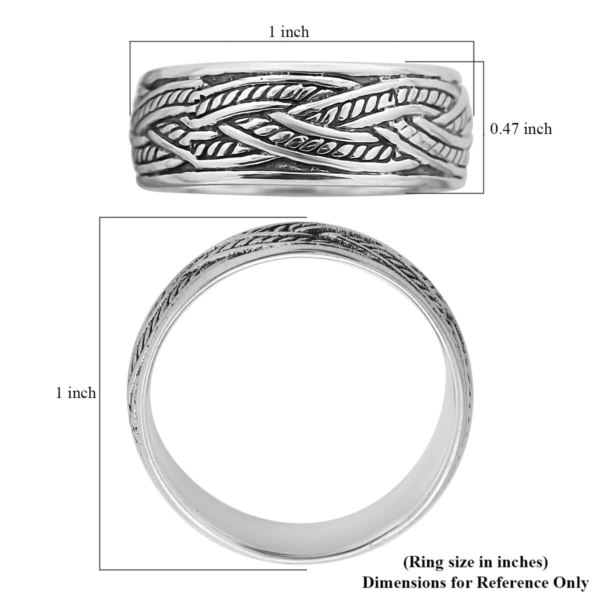 Bali Legacy Sterling Silver Braided Ring (Size 10.0) (3.60 g) image number 5