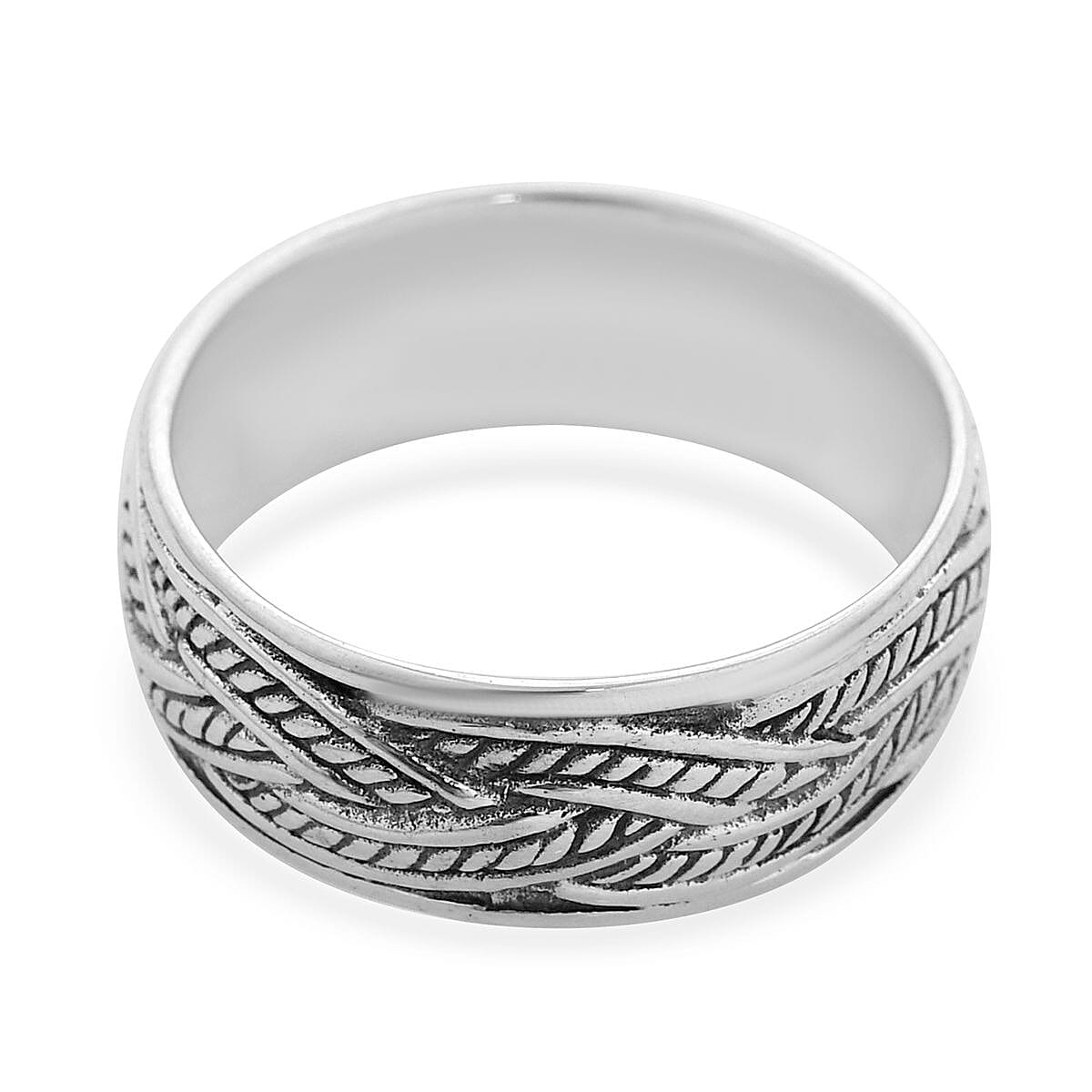 Bali Legacy Sterling Silver Braided Ring (Size 7.0) 3.60 Grams image number 4