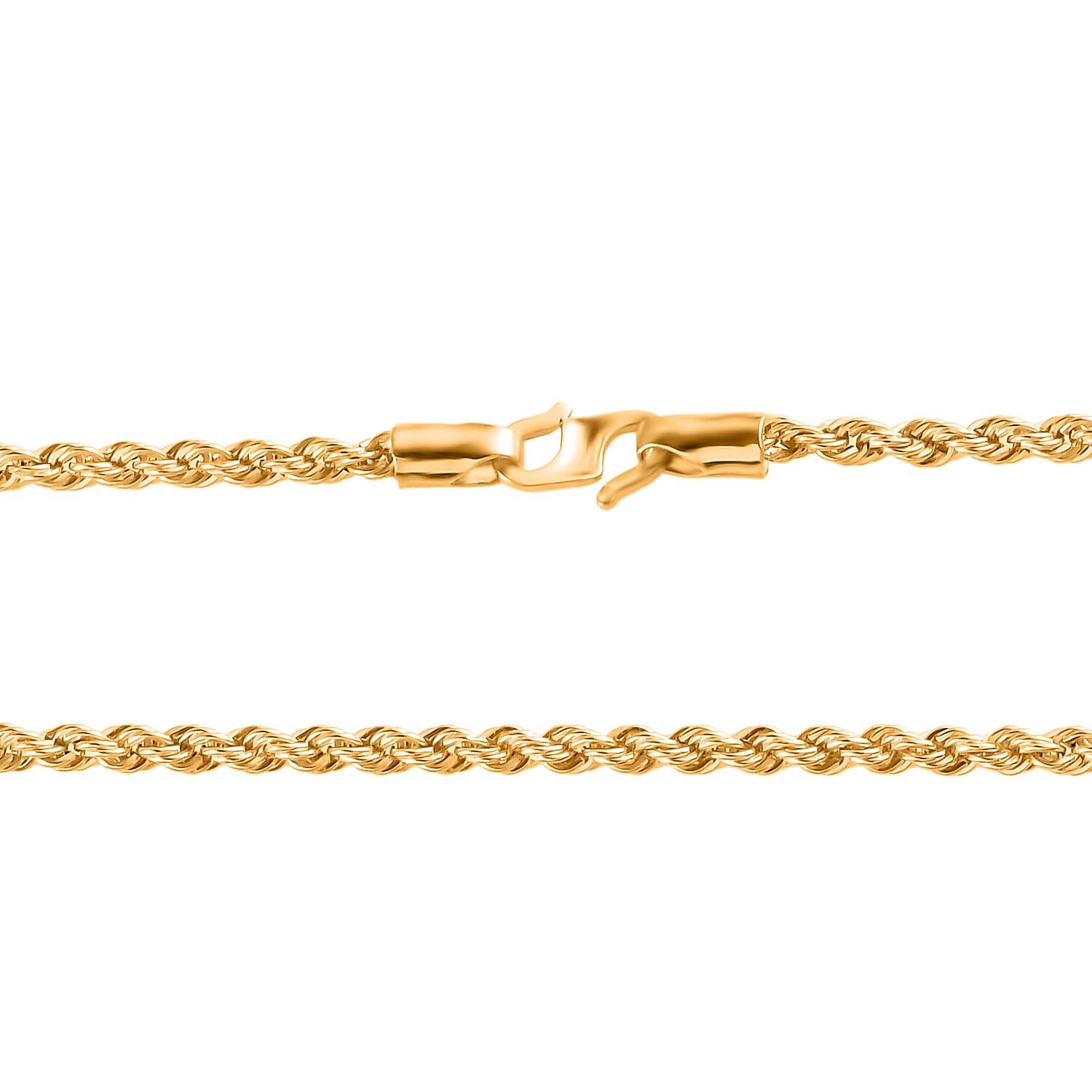 22K Yellow Gold 1.70mm Rope Chain 22 Inches 3.35 Grams