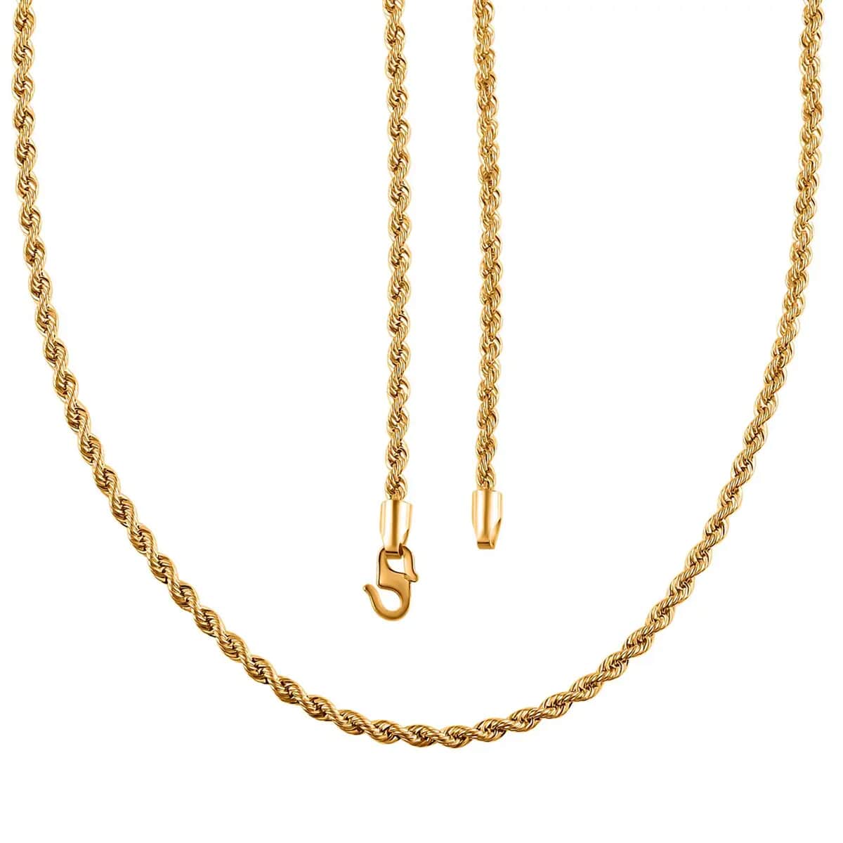 20K Yellow Gold Rope Chain Necklace, 20 K Yellow Gold Necklace, Rope Necklace, 22 Inch Chain Necklace, Gold Jewelry 3 Grams image number 5