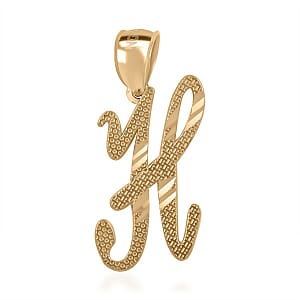 10K Yellow Gold Initial H Pendant
