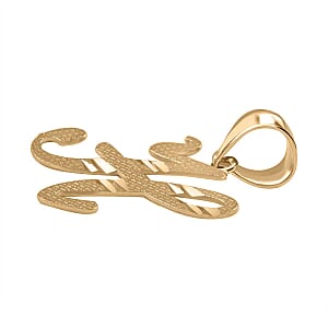 10K Yellow Gold Initial H Pendant