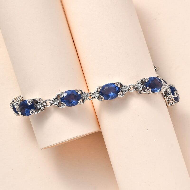 Color Change Fluorite (IR) Bracelet in Platinum Over Sterling Silver (6.50 In) 19.60 ctw