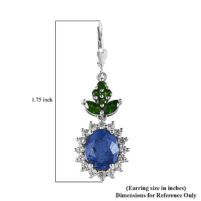 Color Change Fluorite and Multi Gemstone Sunburst Earrings in Platinum Over Sterling Silver 12.15 ctw