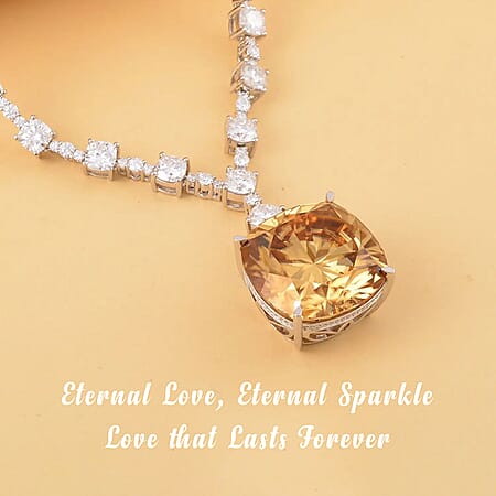 Champagne Moissanite / 18 / 925 Silver - Product card gallery slide 2 (10177100579129)
